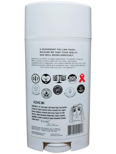 Christopher's Organics USDA Certified Organic and Fair-Trade Lavender Deodorant - LADY LAVENDER image 5