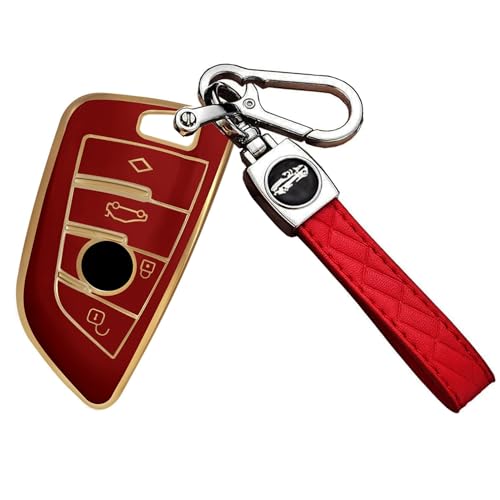 Coque de clé BMW protection 360 anti-rayure TPU rouge X1 X5
