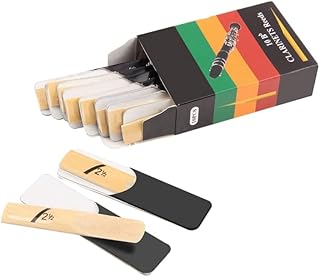 Kangnice 10 Palhetas Bb para Clarinete Bb Tom Força 1.5/2.0/2.5/3.0/3.5/4.0 Palhetas Tradicionais para Crianças e Adultos Fácil de Usar Palhetas Tradicionais Sax Soprano para Clarinete Iniciante e Jogador