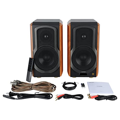 Edifier S1000W WiFi Audiophile Active Bookshelf 2.0 Speakers, 120W RMS Wireless HiFi Bluetooth Sound System Works with Alexa, Optical/RCA x 2 Coaxial, Supports AirPlay 2, Spotify Tidal Connect- Pair - image 9