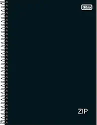 Tilibra - Caderno Espiral Capa Dura Universitário 20 Matérias Zip Preto 320 Folhas
