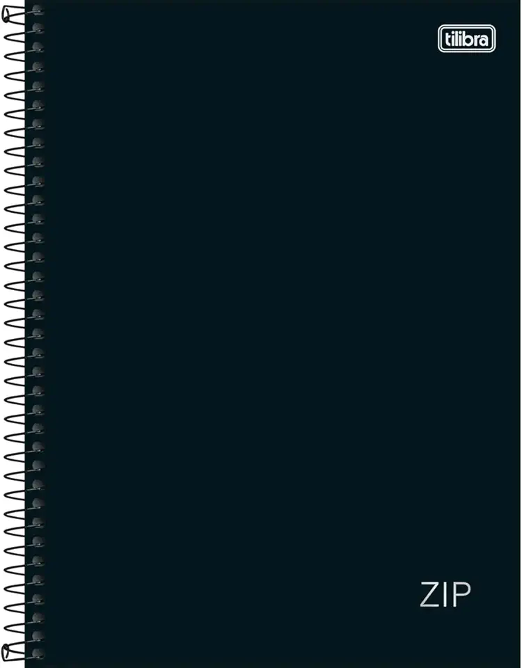 Tilibra - Caderno Espiral Capa Dura Universitário 20 Matérias Zip Preto 320 Folhas