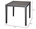 Spetebo Garten Tisch Rattan in anthrazit - 79x79x72 cm - Kunststoff Gartentisch Balkontisch Rattantisch