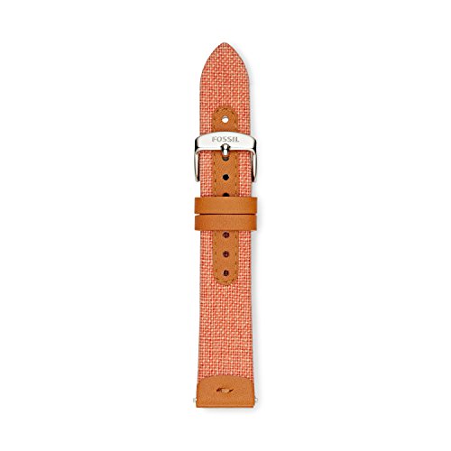 Fossil Women's S141096 Papaya Canvas and Leather Watch Strap