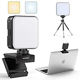 FDKOBE Video Conference Lighting Kit with Tripod and Webcam Style Mount for Laptop/Computer, Webcam Lighting for Remote Working, Zoom Calls, Zoom Lighting, Live Streaming, for Mac, Monitor