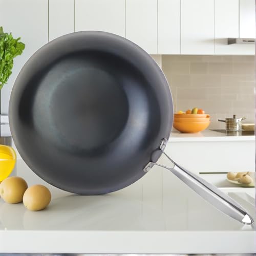 Wok de hierro fundido ligero de 12 pulgadas con recubrimiento antiadherente miniatura 4