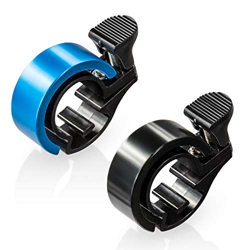 HANGOU Lot de 2 mini sonnette de vélo en forme de O en alliage d'aluminium pour adulte/jeune Cover