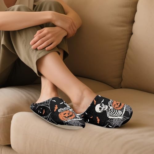 Comfy Slippers for Women Warm Bedroom Slippers Men Non Slip House Shoes Halloween Gifts3