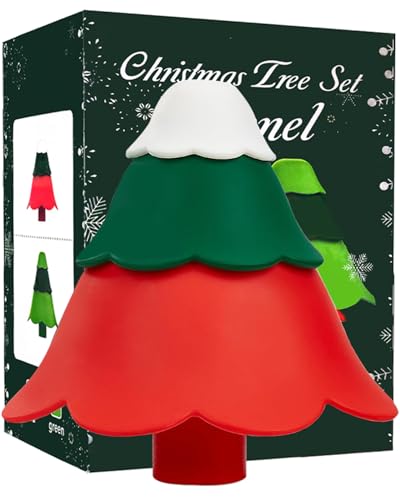 3 Sizes Foldable Silicone Funnel Set - Christmas Tree Kitchen Funnel Set, Food & Dishwasher Safe, For Wine, Oil & Various Liquids