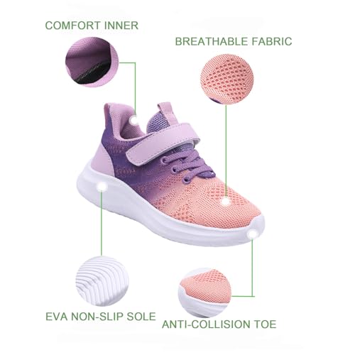 FLIOZY Kids Athletic Sport Sneakers Boys Girls Running Sports Shoes, Breathable Non-Slip Lightweight Impact Toe Sneakers for Little Kid/Big Kid3