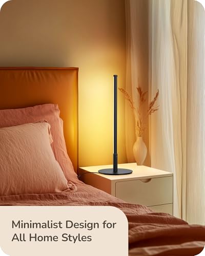 EDISHINE LED Table Lamps for Living Room, Modern Dimmable Desk Lamp, Black - image 6