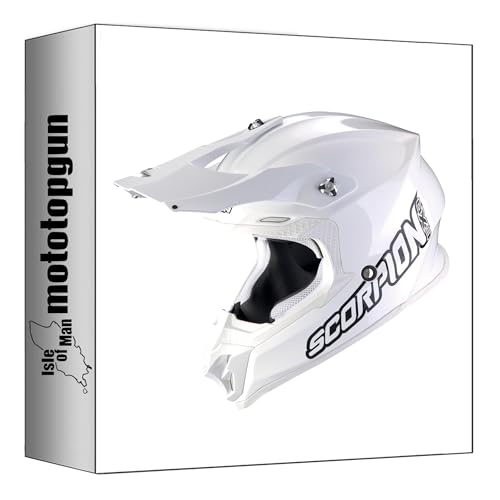 Scorpion vx-16 Evo air Casque Off-Road Moto Blanc XS Confort Stable