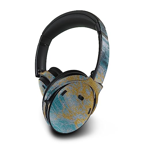 Image of MightySkins Glossy Glitter Skin Compatible with Bose QuietComfort 45 Headphones Ocean Marble | Protective, Durable High-Gloss Glitter Finish | Easy to Apply | Made in The USA