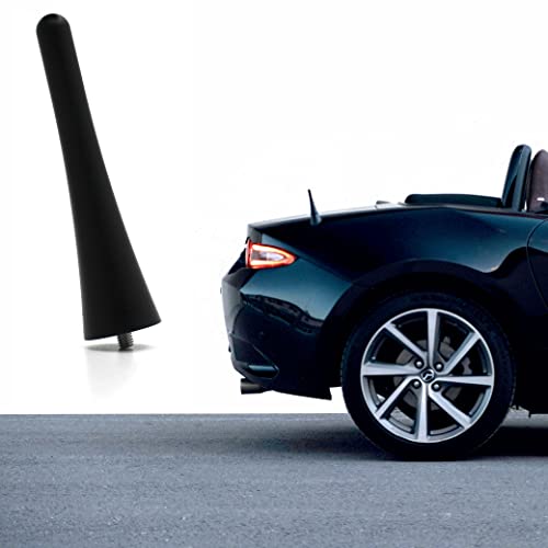 Short Stubby Antenna mast Aluminum Compatible with Ford Mustang Convertible 2015 2016 2017 2018 2019 2020 2021 2022 2023