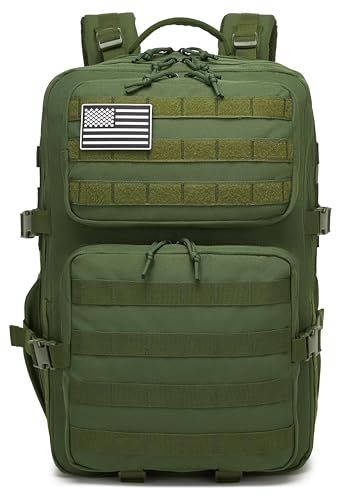 Image of Wotony Military Tactical Backpack for Men Waterproof Daypack 3 Day Assault Pack Molle Bag with Water Bottle Holder