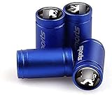 ➤【Fácil de Instalar】:Fácil de instalar, simplemente apriete hasta la parte inferior del vástago de la válvula del neumático. No se caerá y es fácil de instalar y desmontar al comprobar la presión del aire. El coche no está dañado.