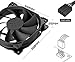 upHere 12BK4-5 PWM Case Fan,120mm PC Fan,High Performance Cooling Fan, 4-Pin, Adjustable Speed 900-1800 RPM, Compatible with Desktop