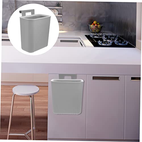 Caneca de basura rectangular colgante GLEAVI gris miniatura 7