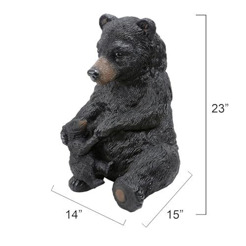 Escultura Oso Madre y Cría en Poliresina Rústica miniatura 2