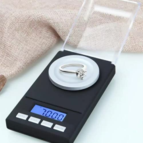 Bilancia Precisione 0,001g, Bilancia di Precisione Digitale Tascabile 100g/0,001g, Bilancia per Gioielli, con Pesi di Calibrazione e Pinzette per Laboratorio, Cucina, 15,5 × 8 × 2 cm