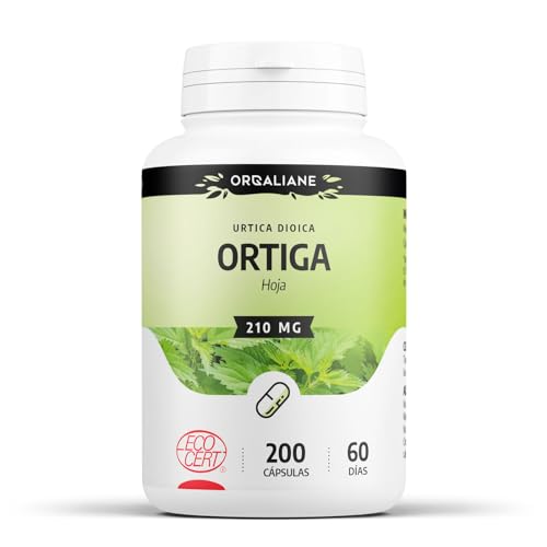 Ortiga Orgánica Hojas - 630 mg/día - 200 cápsulas | Premium, Sin Aditivos & Formato Ahorro