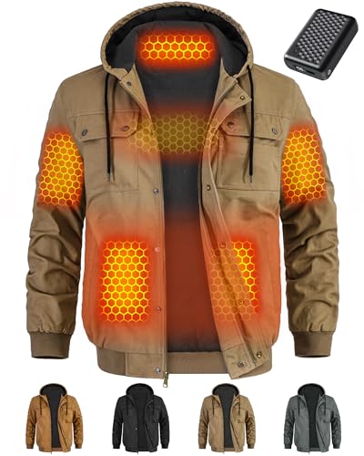 Wulcea Men Heated Jacket Battery Pack Included Rechargeable 12v 7.4v