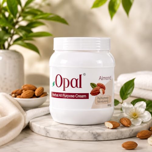 Image of OPAL Almond Herbal All Purpose Cream for Deep Nourishing & Refreshing Moisturizing Cream - Hydrating & Revitalizing Skin Care Cream All Skin Types - 800gm