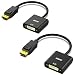 DisplayPort to DVI DVI-D Single Link Adapter 2 Pack, Benfei Display Port to DVI Converter Male to Female Black Compatible for Lenovo, Dell, HP and Other Brand