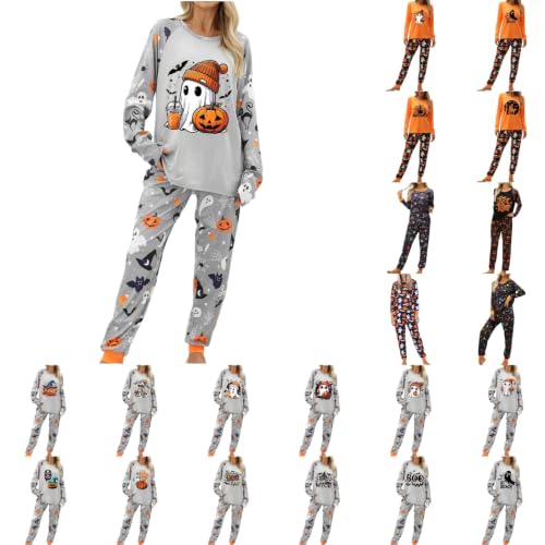 Halloween Pajamas Women,Halloween Pajamas,Pjs Women Grey 14 Large