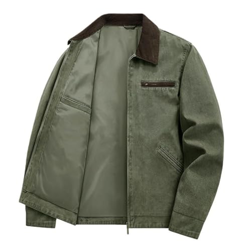 Chaqueta de trabajo holgada de hombre, estilo ligero con solapa de entretiempo