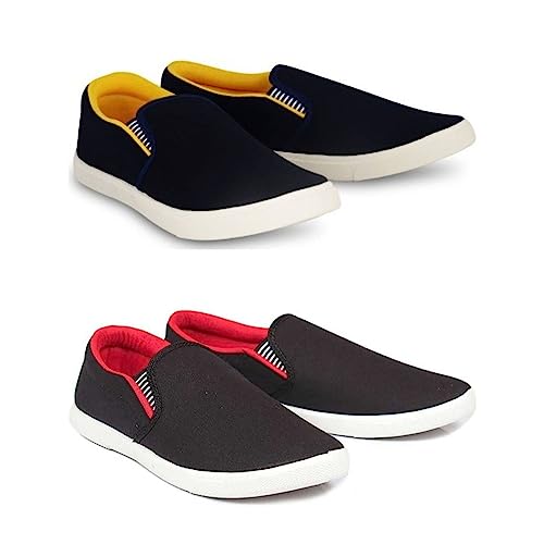Image of HOTSTYLE Premium Casual Shoes Slip On Sneakers for Men |Combo Pack of 2|176