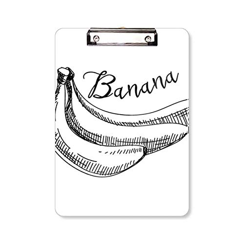Planchette à pince A4 fruits avec lignes et dessin pour prise de notes