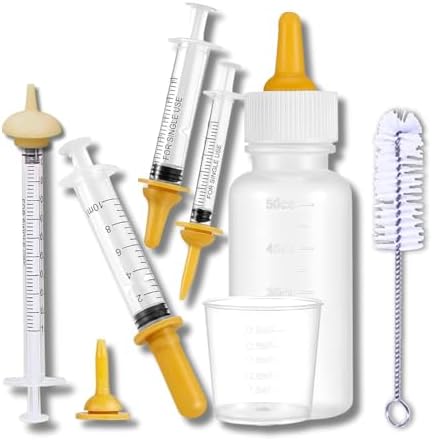 Cat Nursing Nipples Puppy Nipples for Nursing Newborn Kitten Bottle Feeding, Baby Dog ​​Milk Bottle for Kittens Syringe for Liquid, Feeding Products for Kittens, 100% Bpa Free, Formula Dispenser