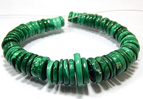 Malachite smooth tyre beads 6x14.5mm perles rondelles pierres naturelles pour bijoux DIY