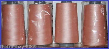 Peach 19 Overlocking Sewing Machine Polyester Thread Four 5000 Yards Cones
