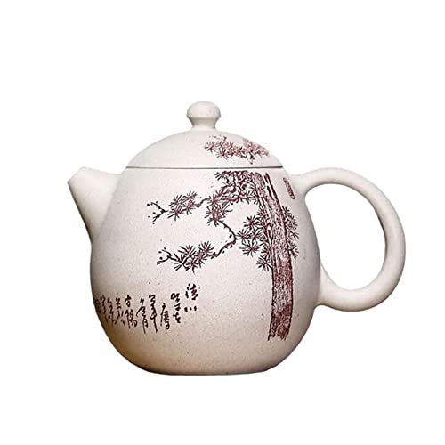 UDRJU Violet Sable Théière 220Ml Yixing Zisha Théière Oeuf De Dragon Faite À La Main