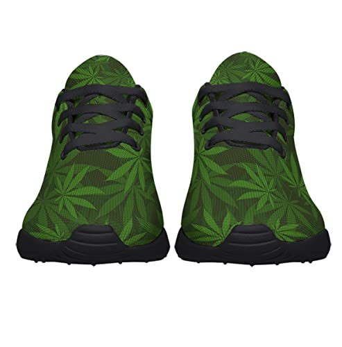 Sonzj-II Marijuana Shoes Men Women Custom Fashion Pot Leaf 420 Weed Sneakers Cannabis Leaf Running Tennis Shoes3