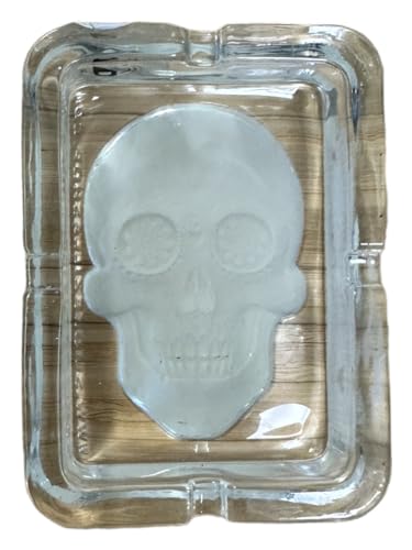 Smoke Zilla Glow In Dark Skull Ashtray, Clear