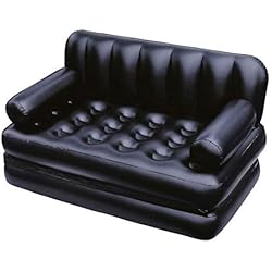 Colchónes Bestway Inflables Bestway 75054 Sofá multiusos, 188 x 152 x 64 cm, PVC, negro, 74 x 60 x 25 pulgadas