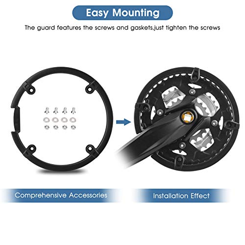 Mountain Bike Chain Guard, Black Plastic Bicycle Chain Sprocket, Chain Wheel Crankset Protector Cover For Mountain Bike #TOP3