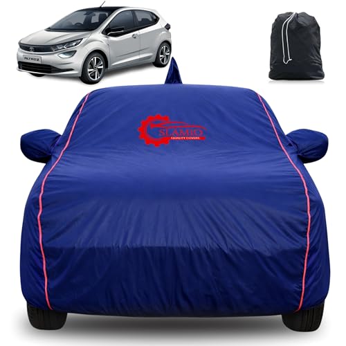 Image of 100% Waterproof Car Cover for Tata Altroz 2020-2026 | All-Weather, Dustproof & UV Protection | Heavy-Duty 3-Layer Fabric | Custom Fit with Mirror & Antenna Pocket | Navy Blue
