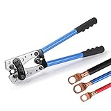 IWISS Cable Lug Crimping Tool for Heavy Duty Wire Lugs,Battery Terminal,Copper Lugs AWG 8-1/0