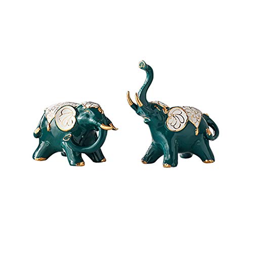 Statue d'éléphant Feng Shui en résine pour décoration de bureau et meuble d'entrée