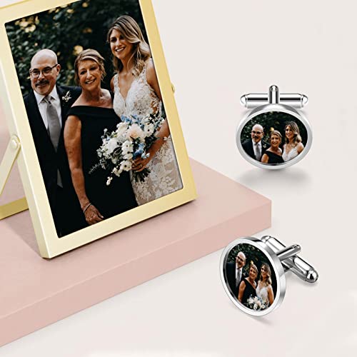 Mancuernillas personalizadas para hombre en acero inoxidable miniatura 4