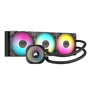 CORSAIR NAUTILUS 360 RS ARGB Raffreddatore CPU a Liquido – 360mm AIO – Connessione Diretta alla Scheda Madre – Intel LGA 1851/1700, AMD AM5/AM4 – 3x RS120 ARGB Ventilatori Inclusi – Nero