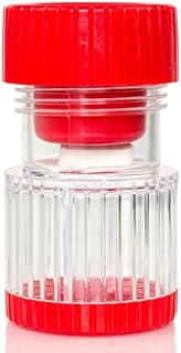 HealthSmart Pill Crusher and Grinder, Crushes Vitamins and Tablets, Holds Up to 2 Pills, With Ergonomic Grips, Red