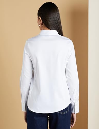Image of Symbol Premium Women's Cotton Stretch Formal Shirt | Full Sleeve Button-Down | Regular Fit | Office-Wear | Desk-to-Dinner (Available in Plus Sizes)