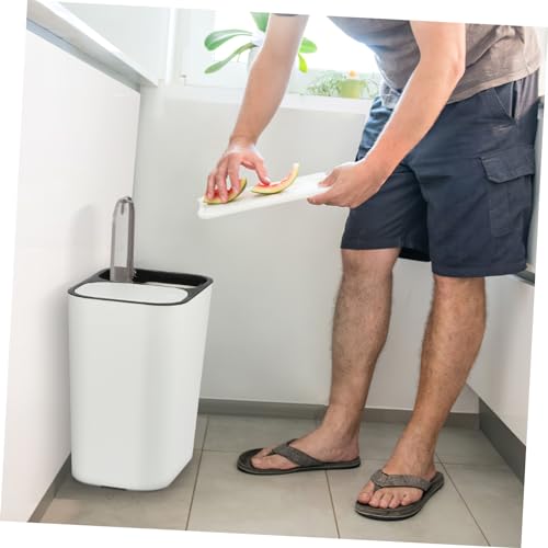 Caneca de basura dual con tapa y compartimentos, 15 L miniatura 2