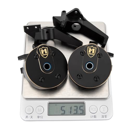 MEUS Racing Brass Stub Axle Carrier Front Steering Knukles Kit for Axial 1/8 AXP8 GILAMON 2.2 4X4 RTR Trail Buggy Upgrades