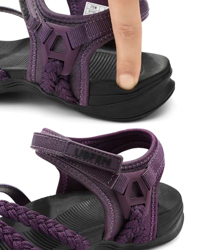 Image of UBFEN Womens Hiking Sandals Outdoors Water Sport Arch Support | Comfortable Adjustable Ankle Strap, Lightweight Suitable for Beach, Travel, Golf and Daily Wear